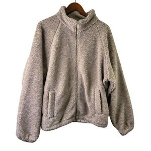 Urban Outfitters BDG Tan Teddy Sherpa Jacket Size Large Oversized